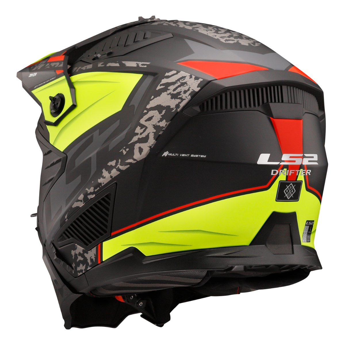 LS2 OF606 DRIFTER DEVOR M.BLACK H-V YELLOW-06 L