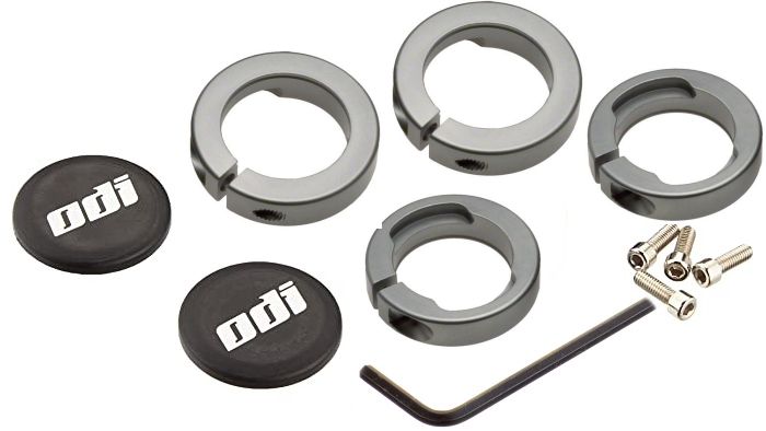 ODI GRIPS Set Lock Jaw Clamps w/Snap Caps - Gray
