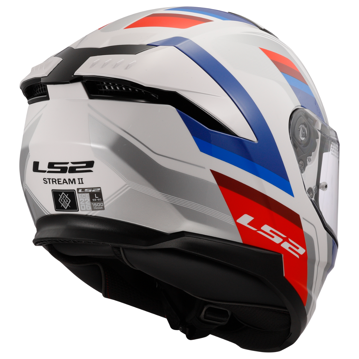LS2 FF808 STREAM II VINTAGE WHITE BLUE RED-06 S