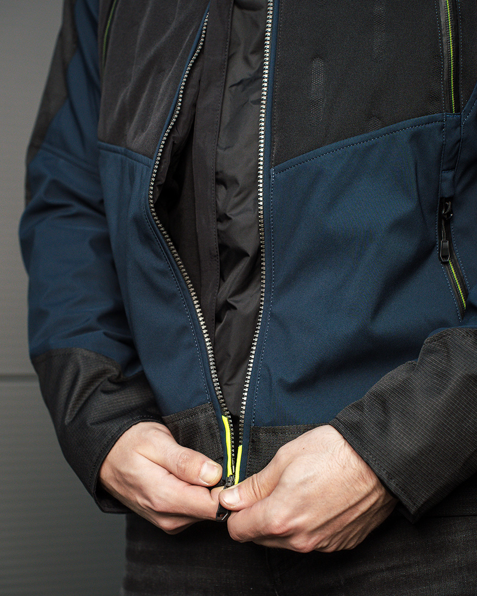 LS2 ZIRCONIUM MAN JACKET BLUE BLACK H-V YELLOW L