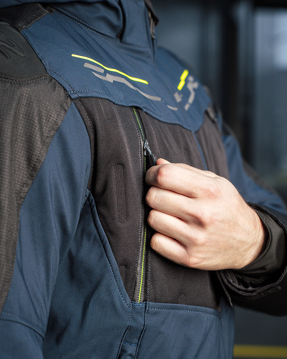 LS2 ZIRCONIUM MAN JACKET BLUE BLACK H-V YELLOW