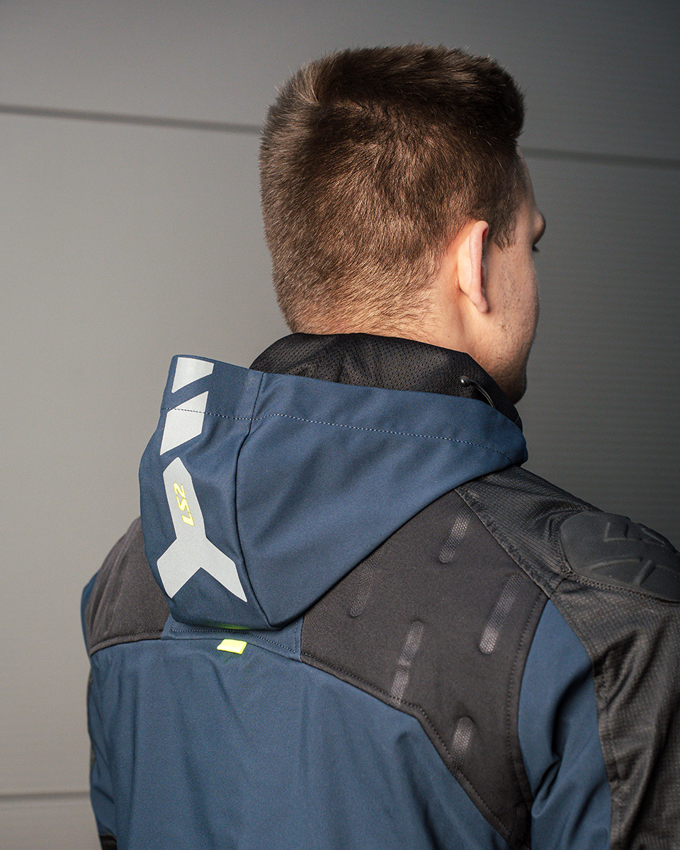 LS2 ZIRCONIUM MAN JACKET BLUE BLACK H-V YELLOW L
