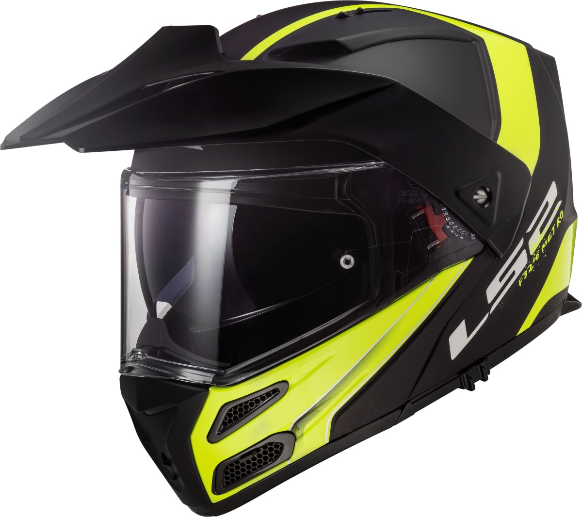 LS2 FF324 METRO EVO RAPID Matt Black Gloss Yellow, FOG FIGHTER (PINLOCK) XXS
