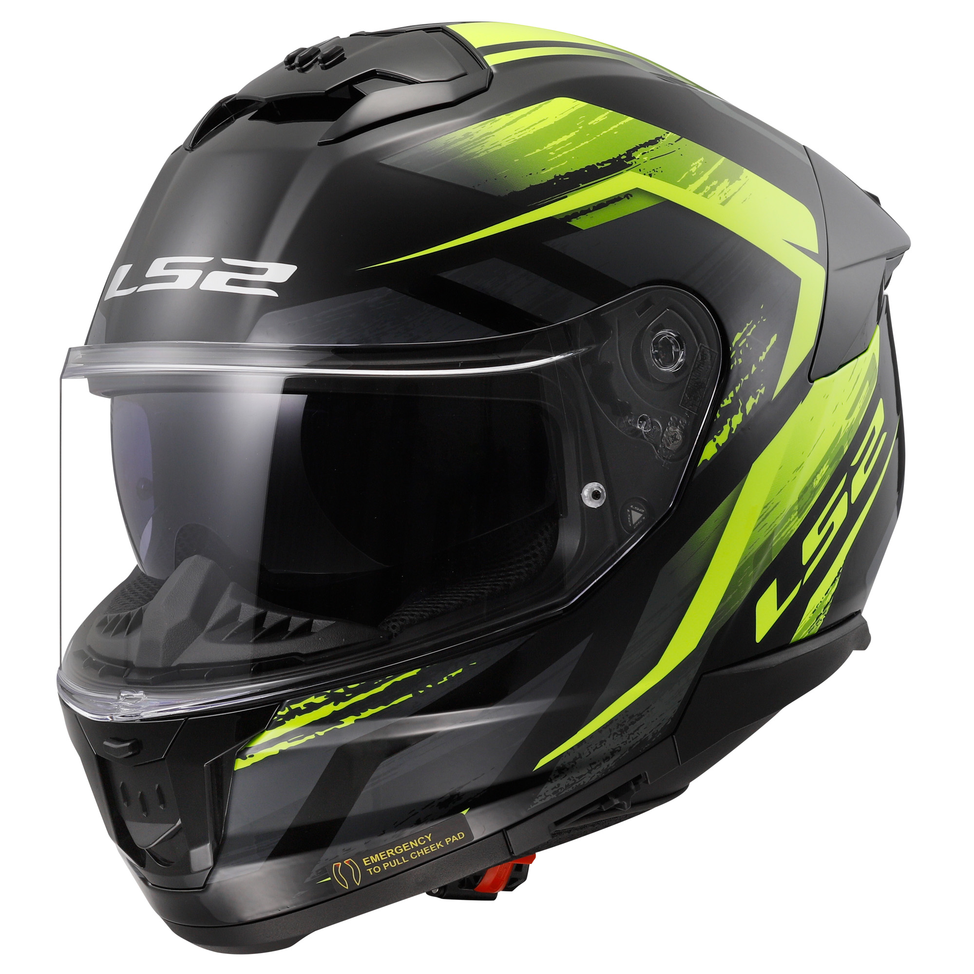 LS2 FF808 STREAM II FURY BLACK H-V YELLOW-06 L