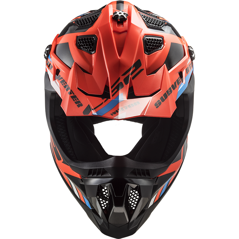 LS2 MX700 SUBVERTER STOMP FLUO ORANGE BLACK-06 M