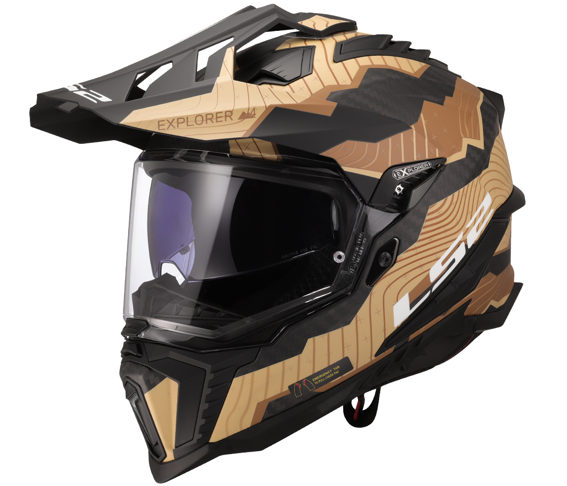 LS2 MX701 EXPLORER C TRICK BROWN SAND-06 L