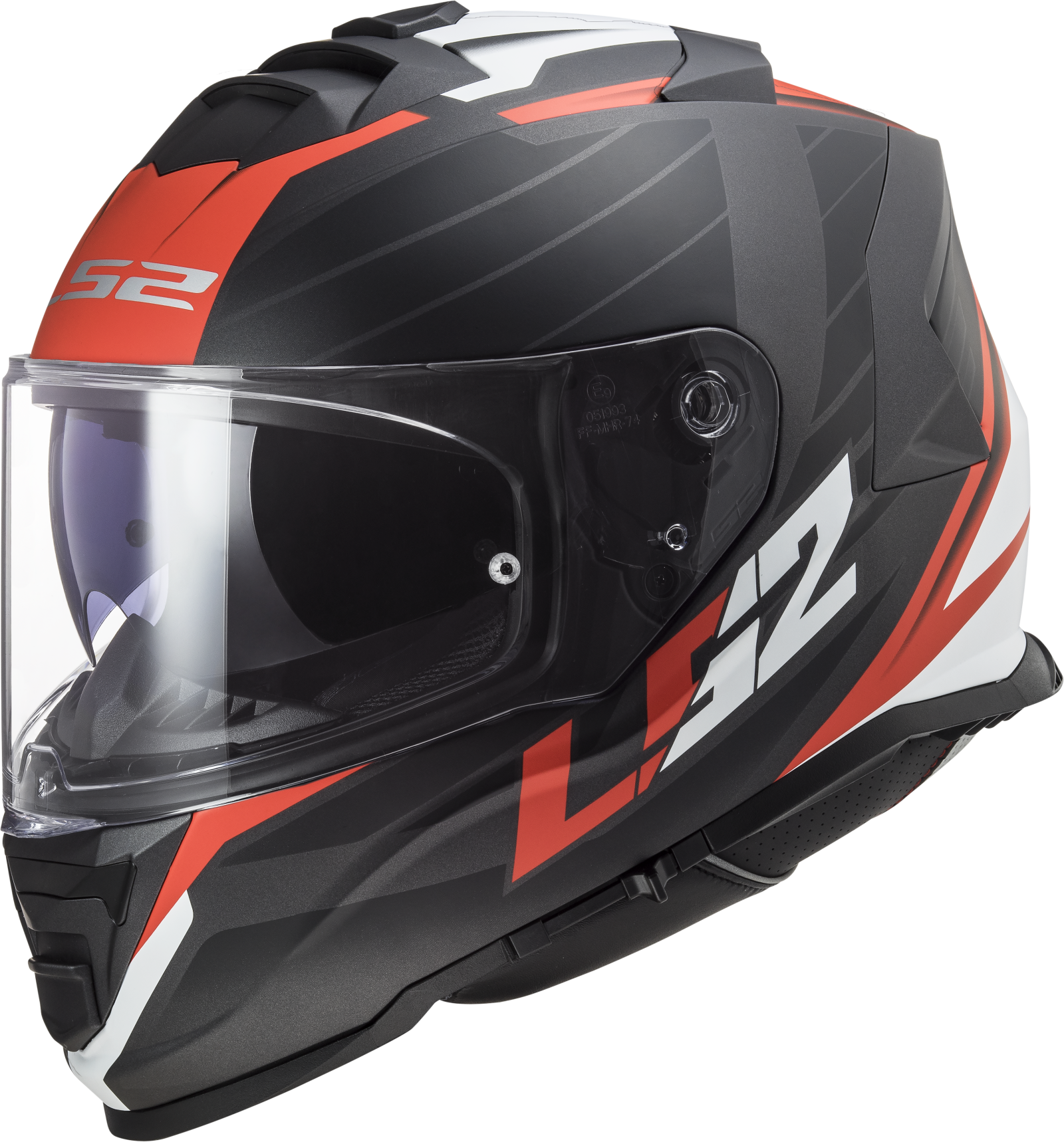 LS2 FF800 STORM II NERVE MATT BLACK RED-06 S