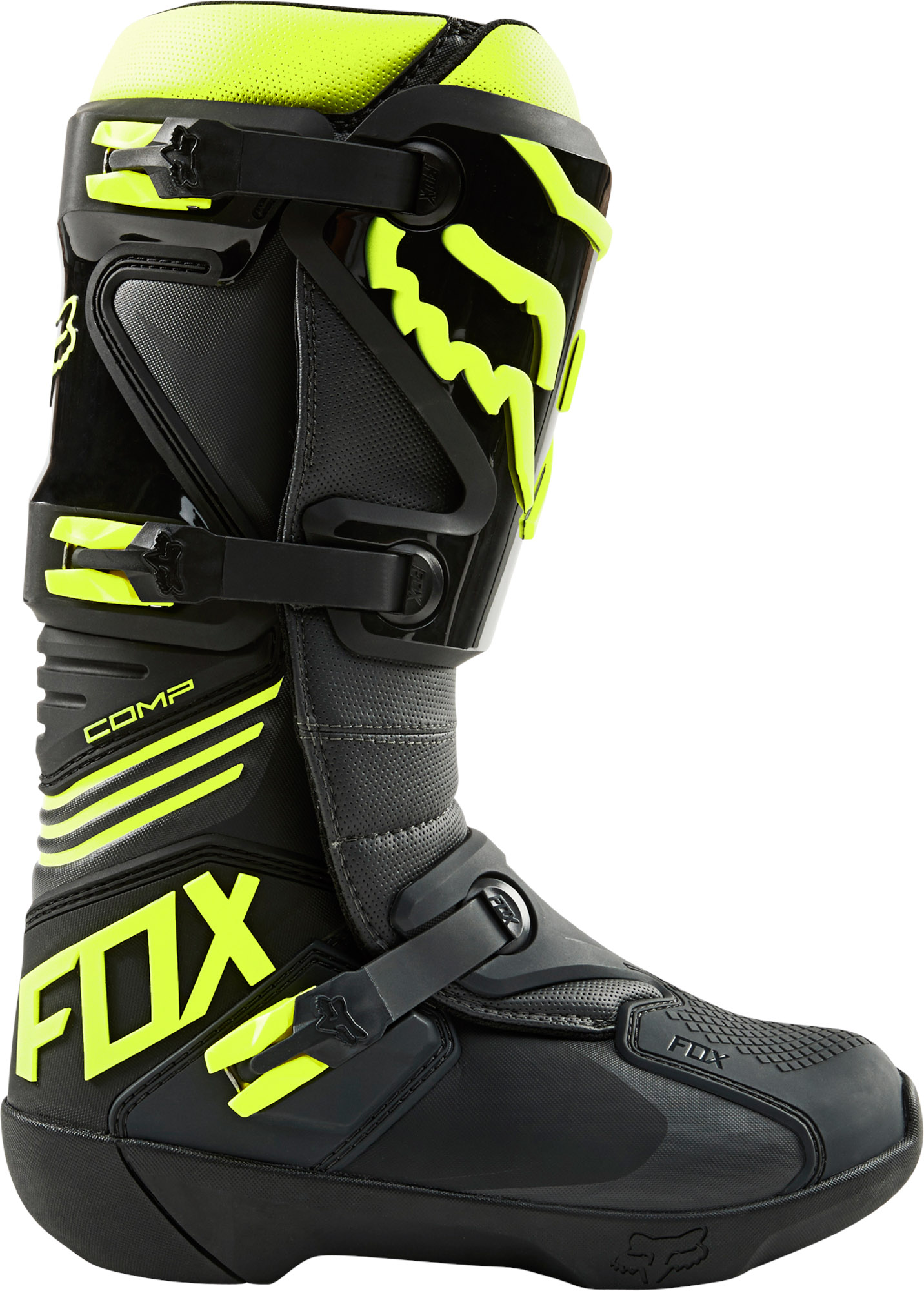 FOX Comp Boot - 12, BLACK/YELLOW MX