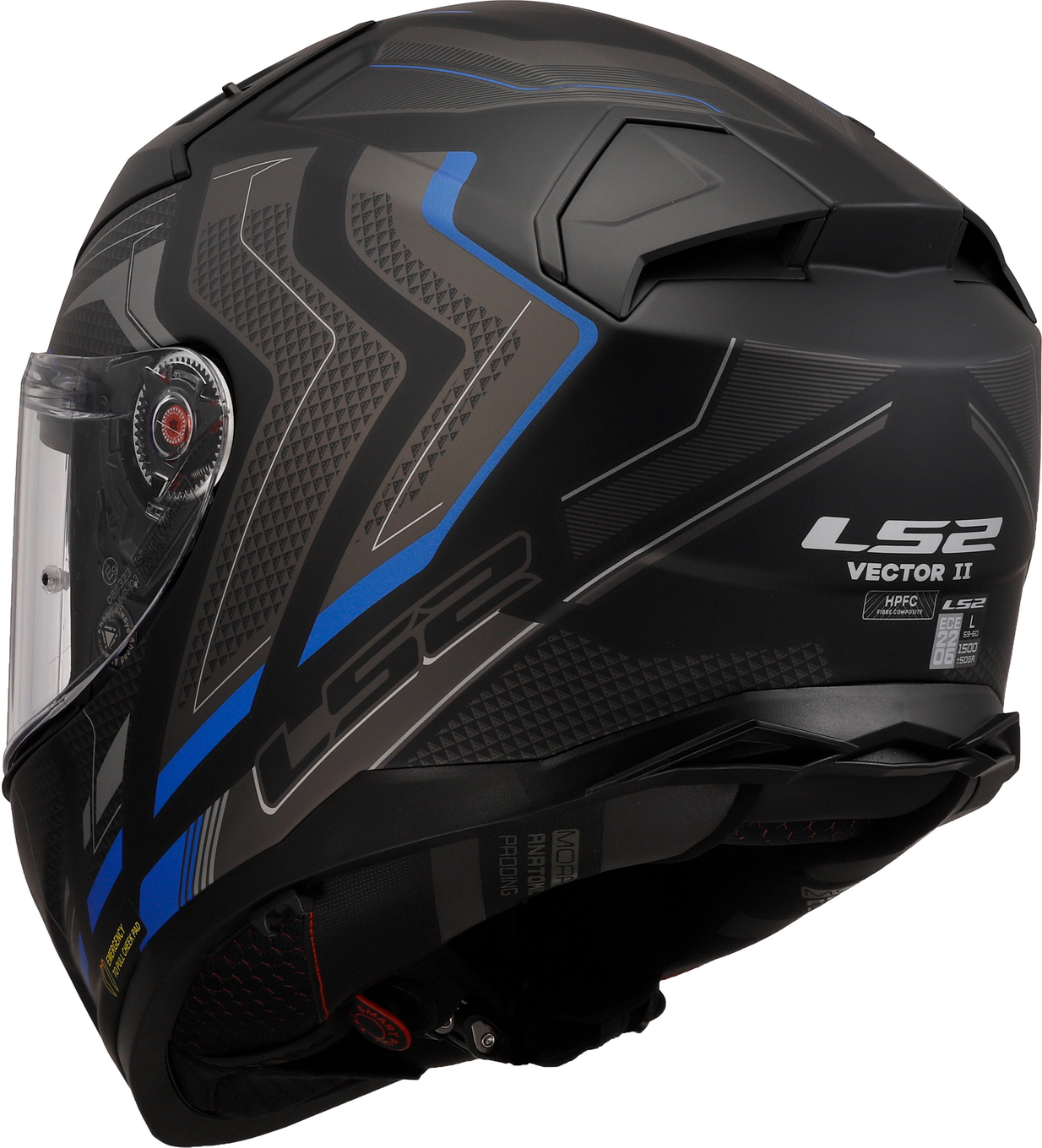 LS2 FF811 VECTOR II ALIZER M.BLACK BLUE-06