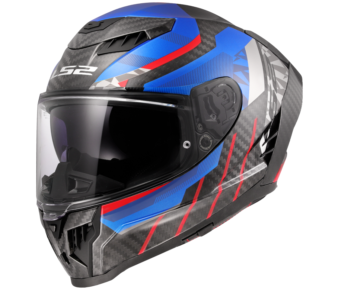 LS2 FF807 DRAGON TRAX BLUE RED L