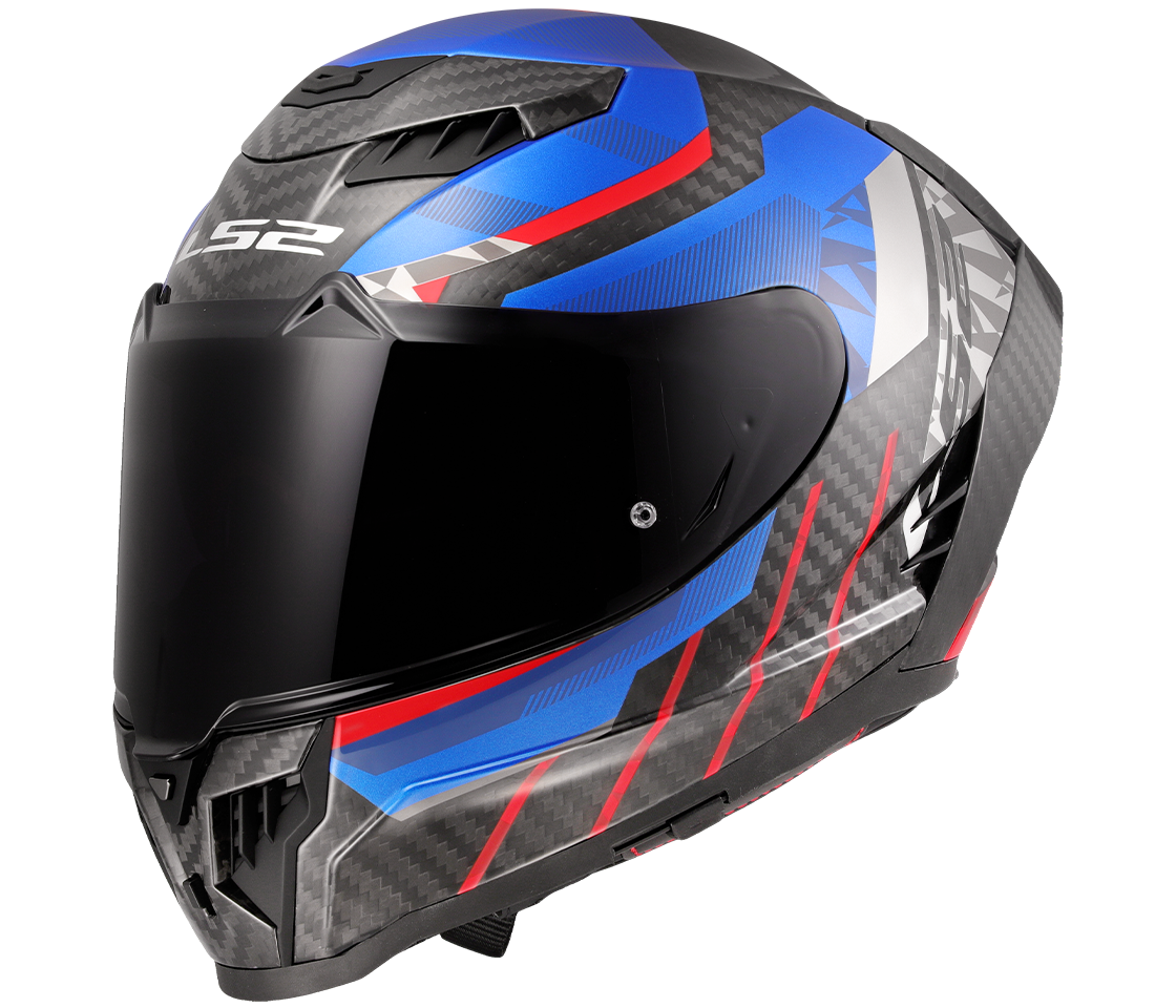 LS2 FF807 DRAGON TRAX BLUE RED S