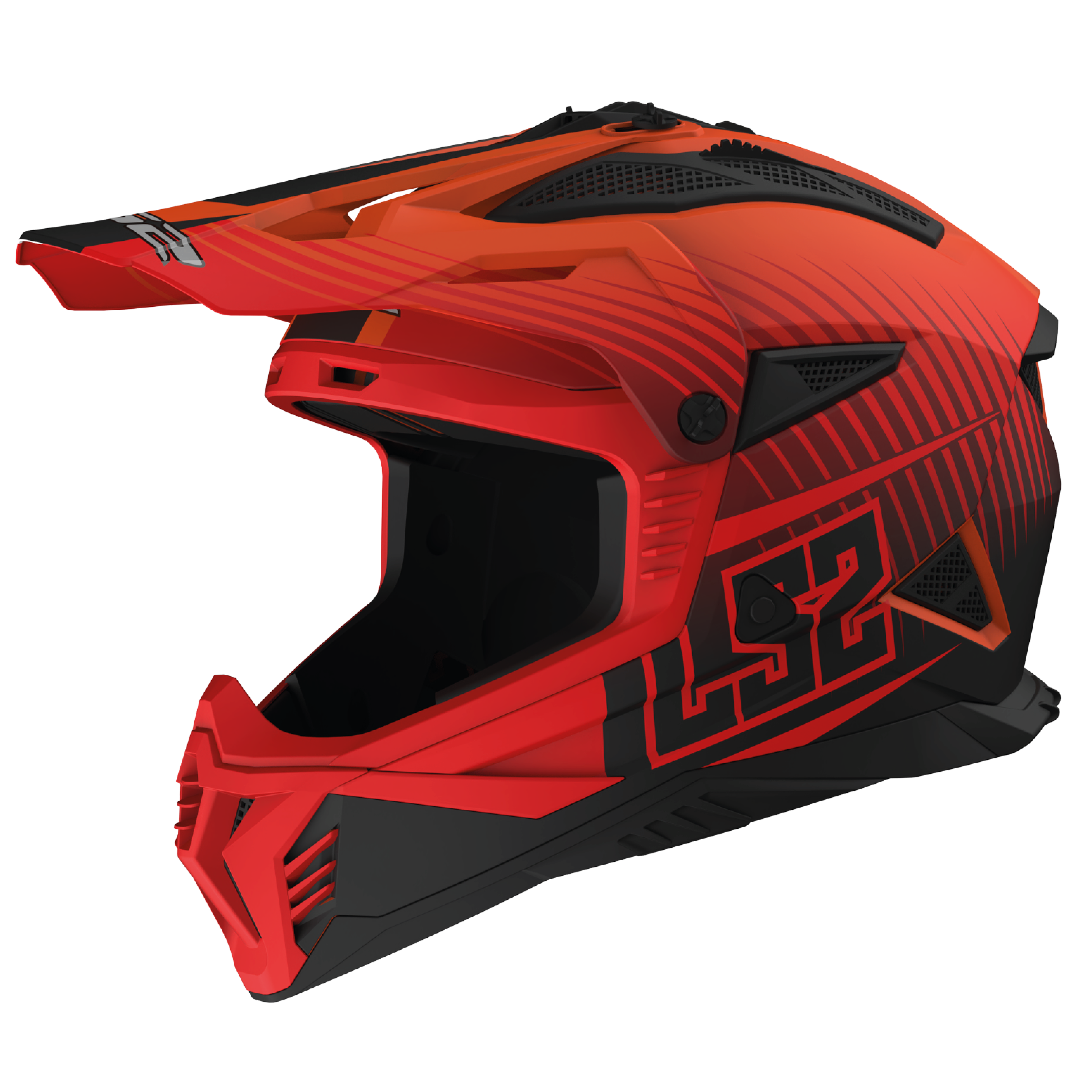 LS2 MX708 FAST II DUCK M.H-V ORANGE RED-06
