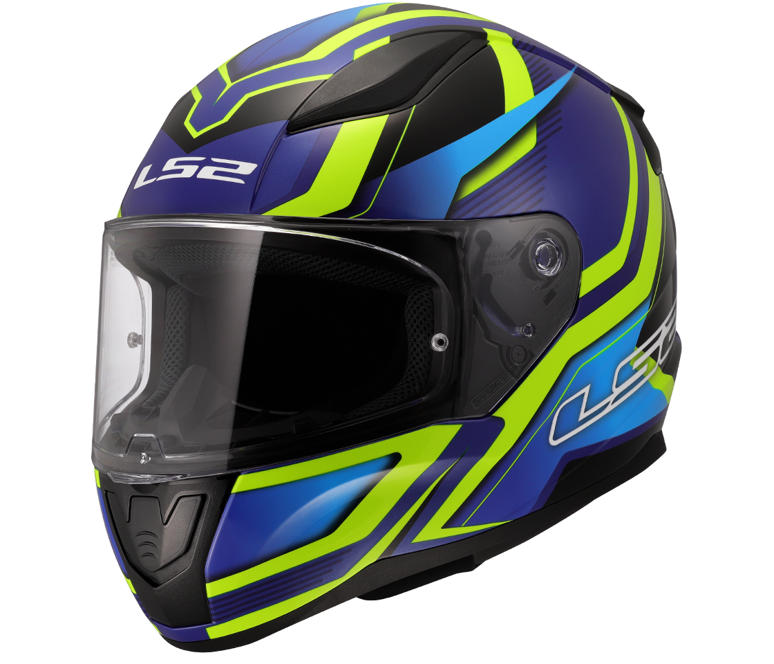 LS2 FF353 RAPID II FLITZ H-VIS YELLOW BLUE-06 3XL