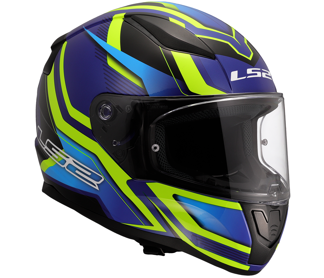 LS2 FF353 RAPID II FLITZ H-VIS YELLOW BLUE-06 XL