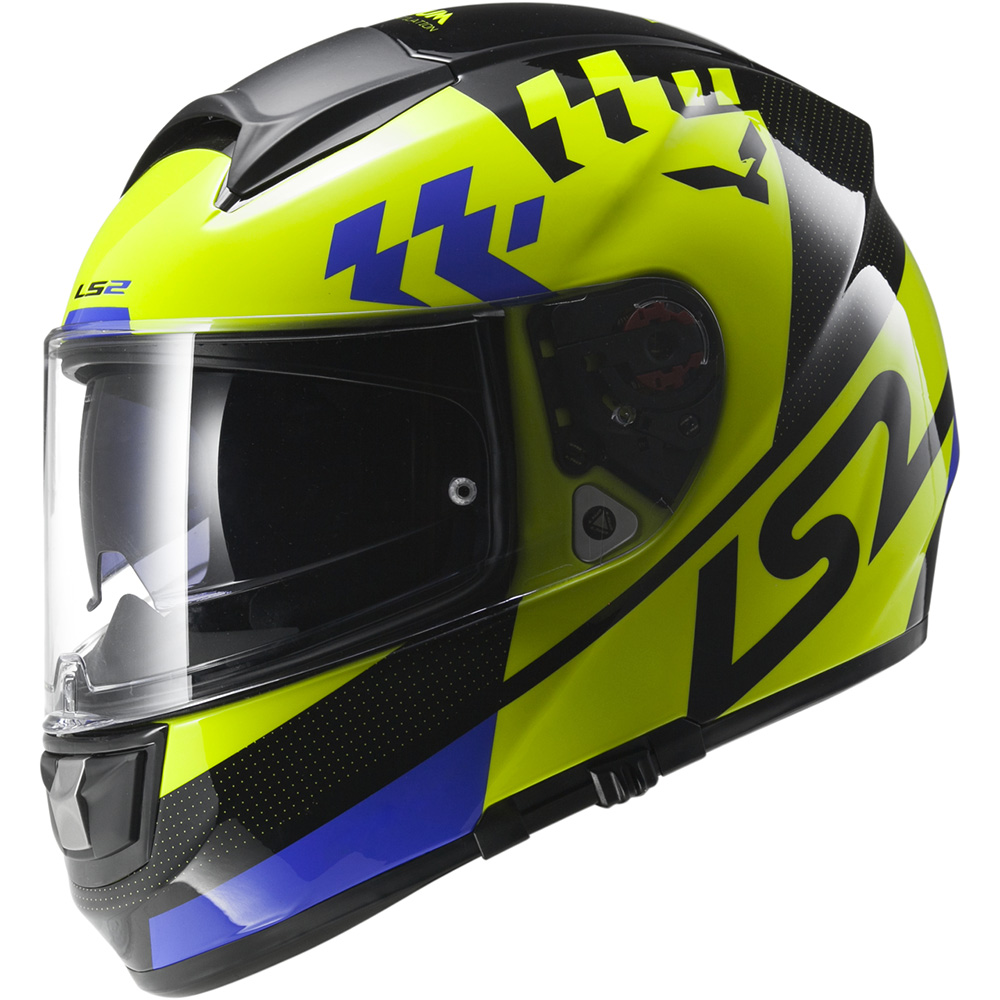 LS2 FF397 VECTOR PODIUM Hi-Vis Yellow Black FOG FIGHTER (PINLOCK) XL