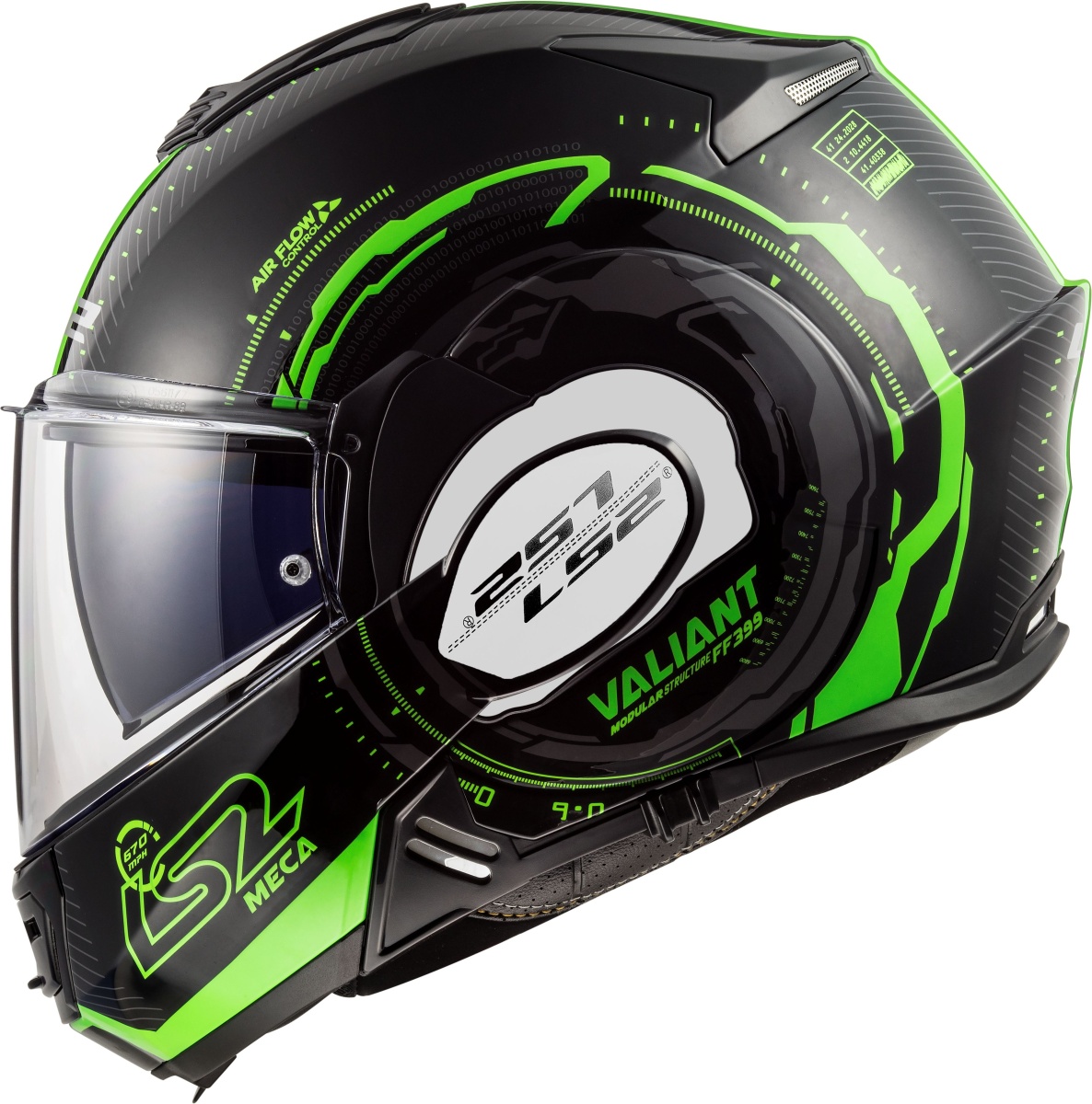 LS2 FF399 VALIANT NUCLEUS BLACK GLOW GREEN