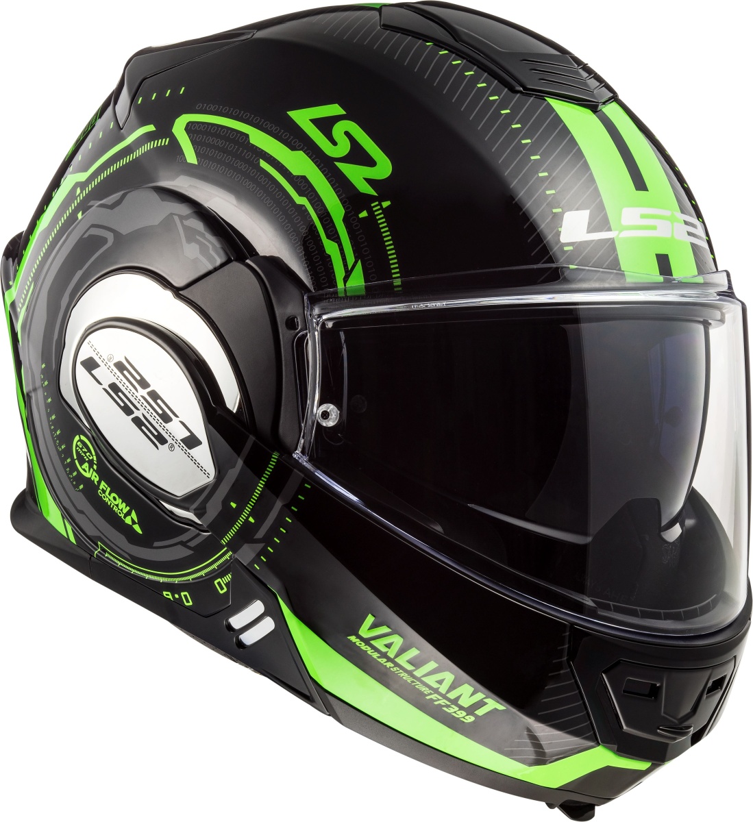 LS2 FF399 VALIANT NUCLEUS BLACK GLOW GREEN