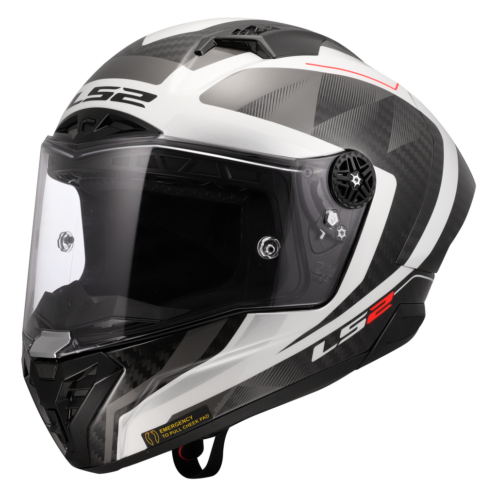 LS2 FF805 THUNDER GP AERO RAUTE WHITE GREY-06 L