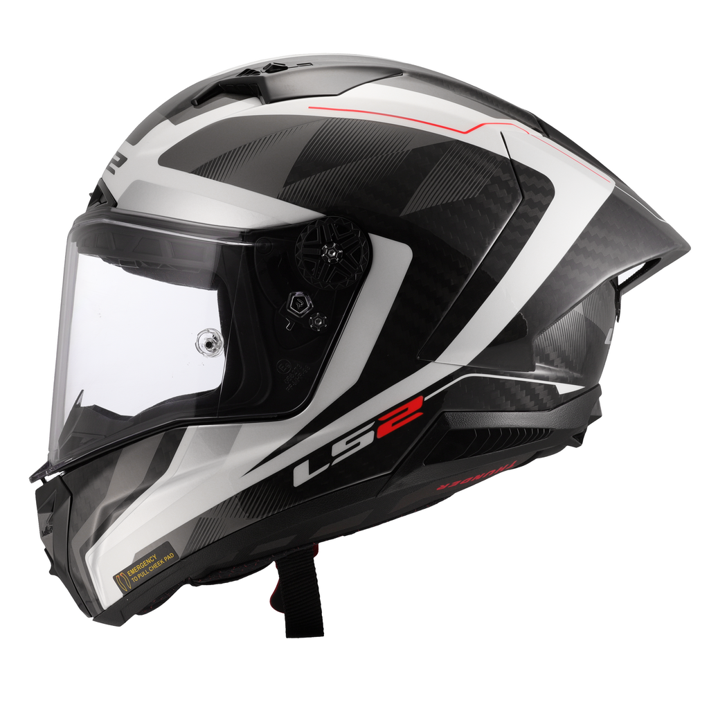 LS2 FF805 THUNDER GP AERO RAUTE WHITE GREY-06