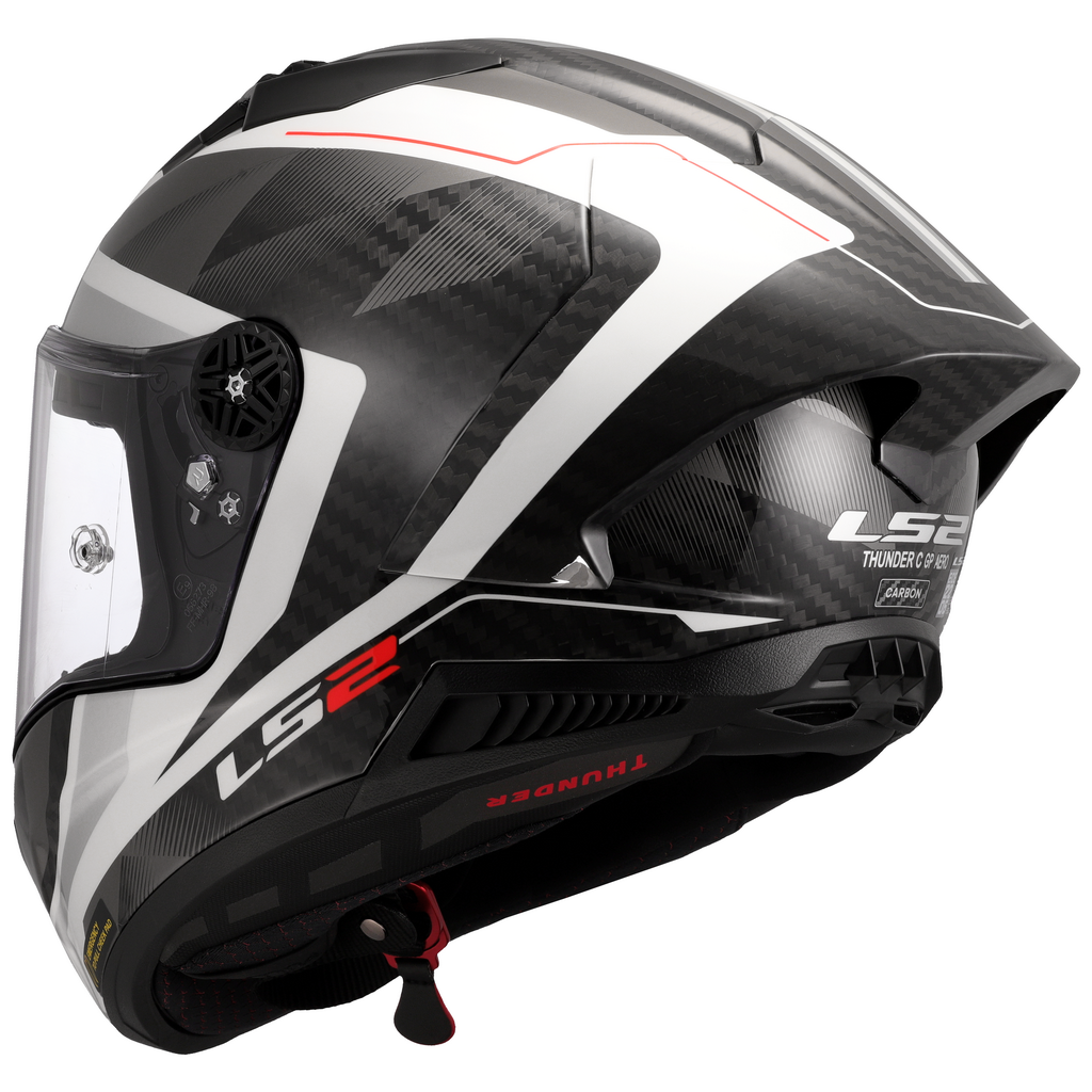 LS2 FF805 THUNDER GP AERO RAUTE WHITE GREY-06 L