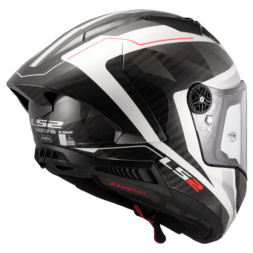 LS2 FF805 THUNDER GP AERO RAUTE WHITE GREY-06 L