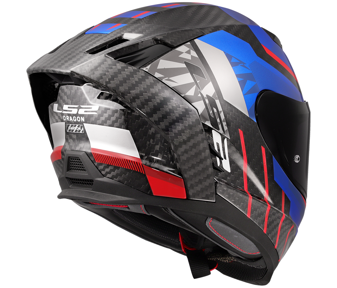 LS2 FF807 DRAGON TRAX BLUE RED 3XL