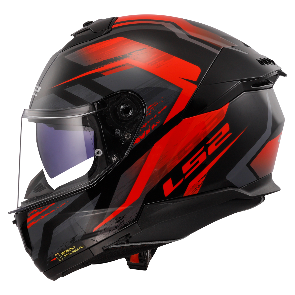 LS2 FF808 STREAM II FURY BLACK RED-06 3XL