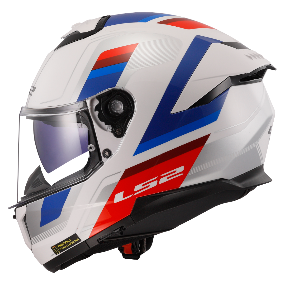 LS2 FF808 STREAM II VINTAGE WHITE BLUE RED-06 3XL