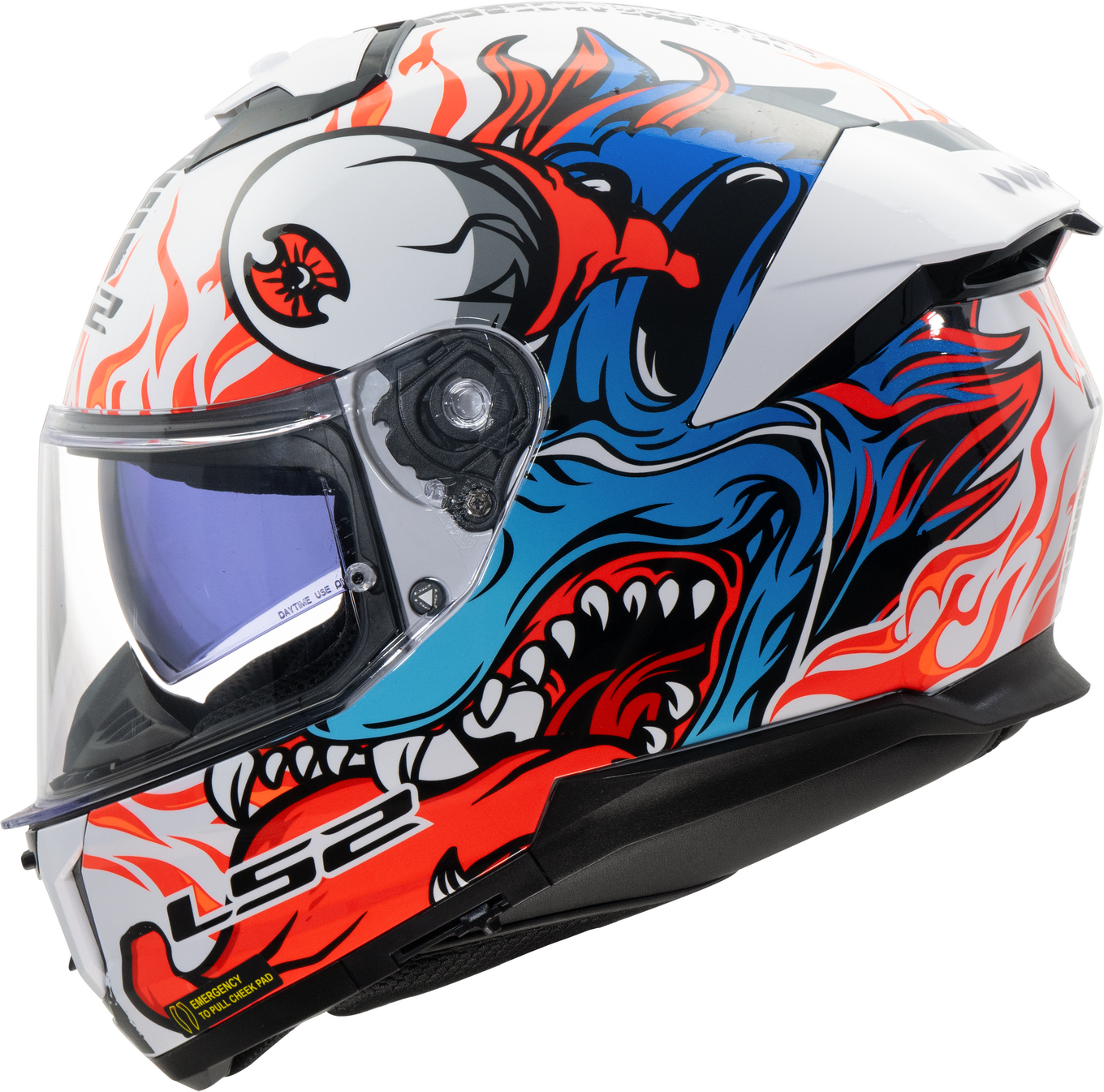 LS2 FF808 STREAM II INFERNO WHITE BLUE-06 L