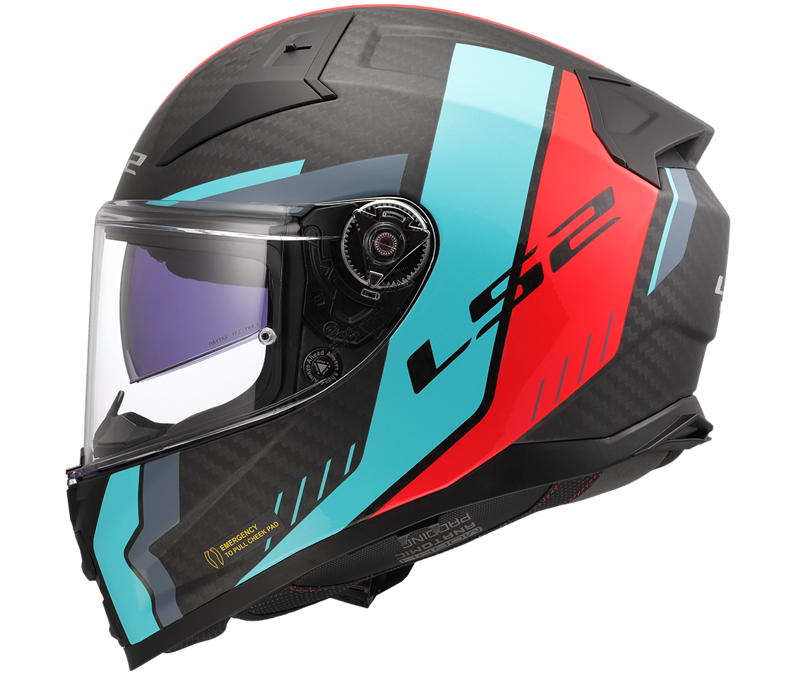 LS2 FF811 VECTOR II C GRID RED CYAN-06 3XL