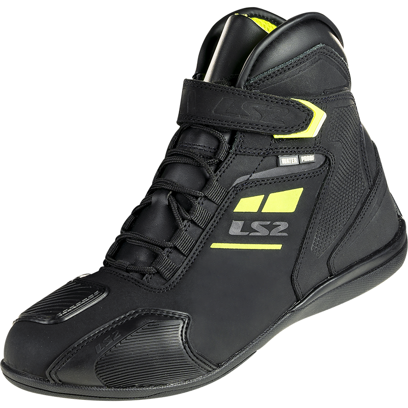 LS2 GARRA LADY BOOTS WP BLACK H-V YELLOW