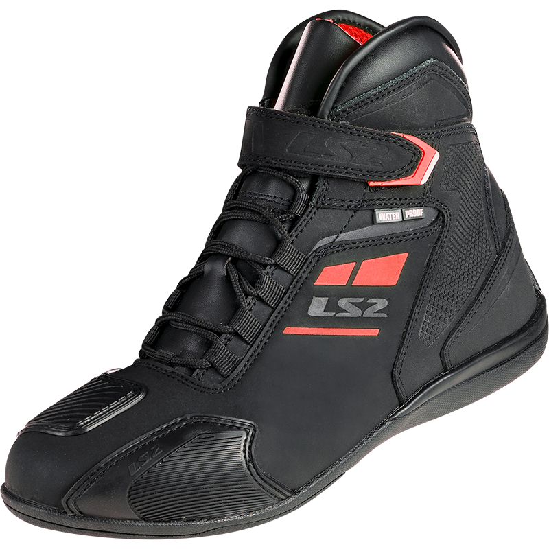 LS2 GARRA LADY BOOTS WP BLACK RED