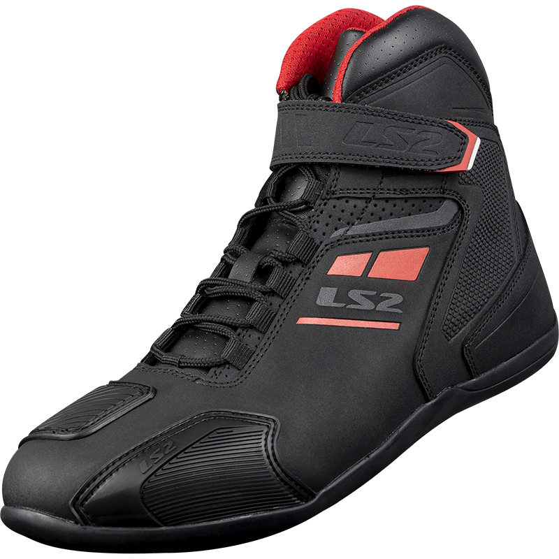 LS2 GARRA MAN BOOTS BLACK RED