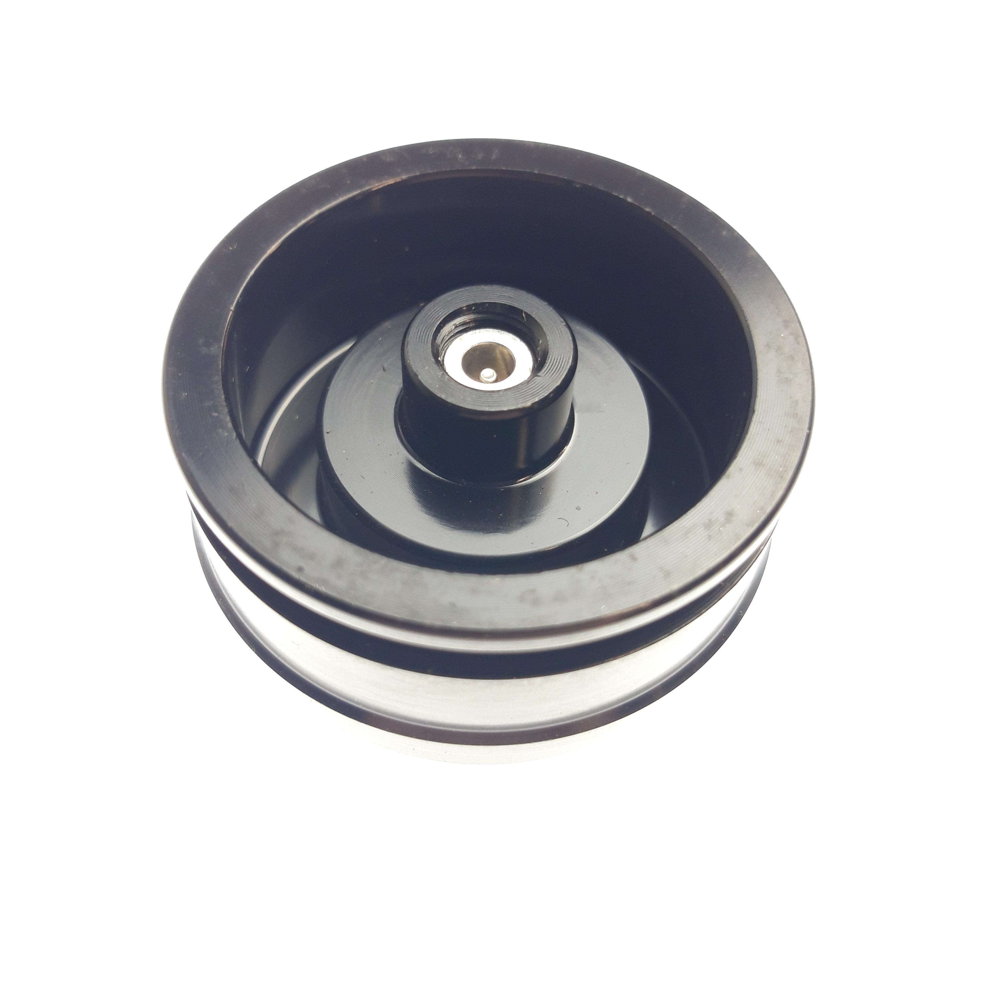 Reservoir End Cap:(1.834 Bore,5/16-32, .900 TLG) Al 6061, Black Ano II,Laser Etch Warning