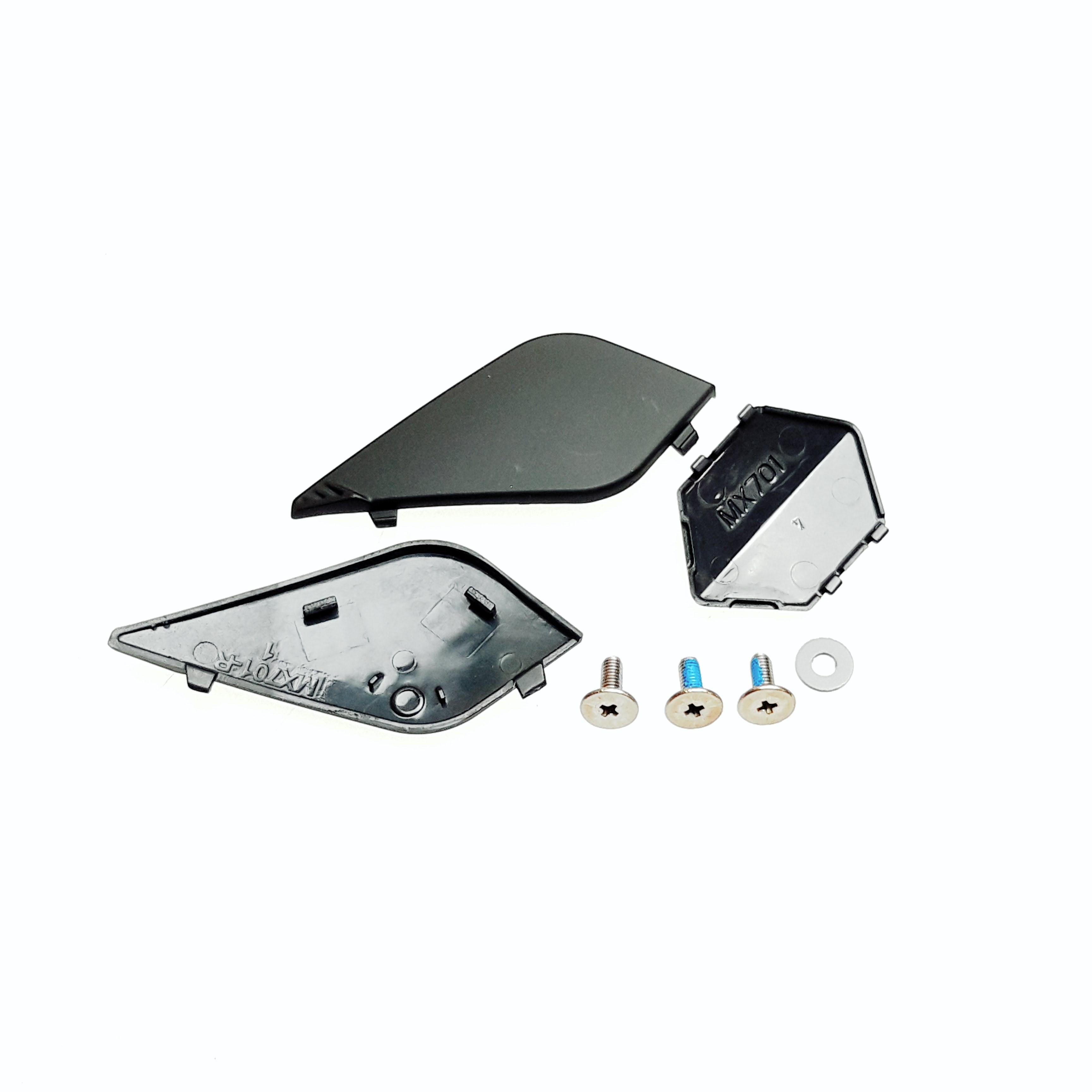 LS2 MX701 PEAK SCREWS+COVERS MATT BLACK