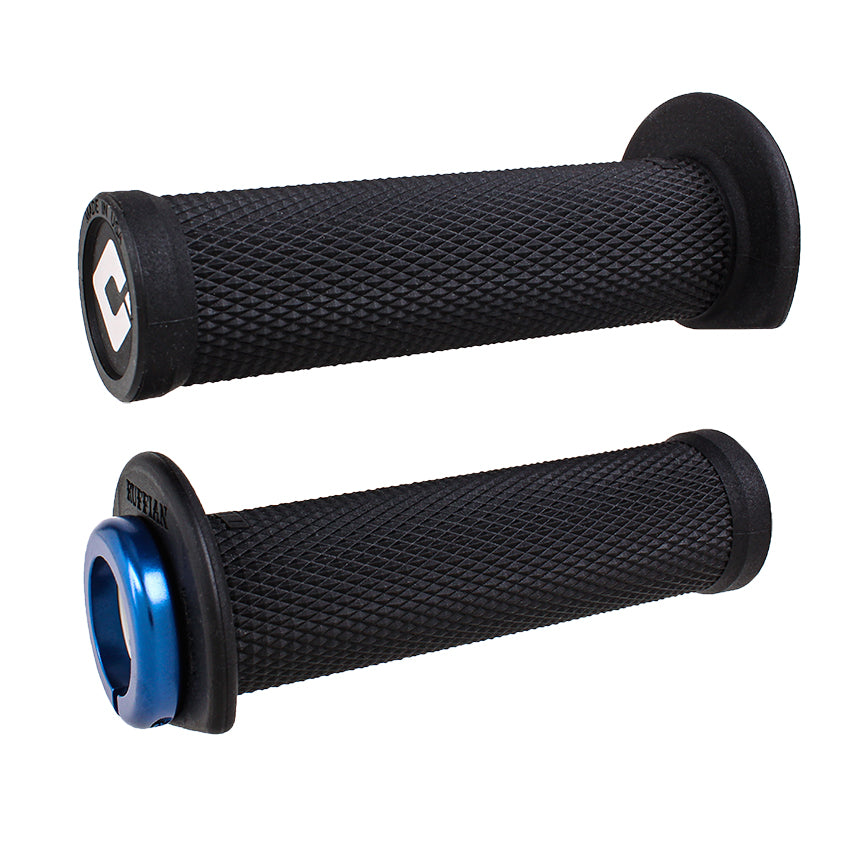 ODI GRIPS Ruffian ATV Lock-on v2.1, 125 mm, Black/Blue clamps