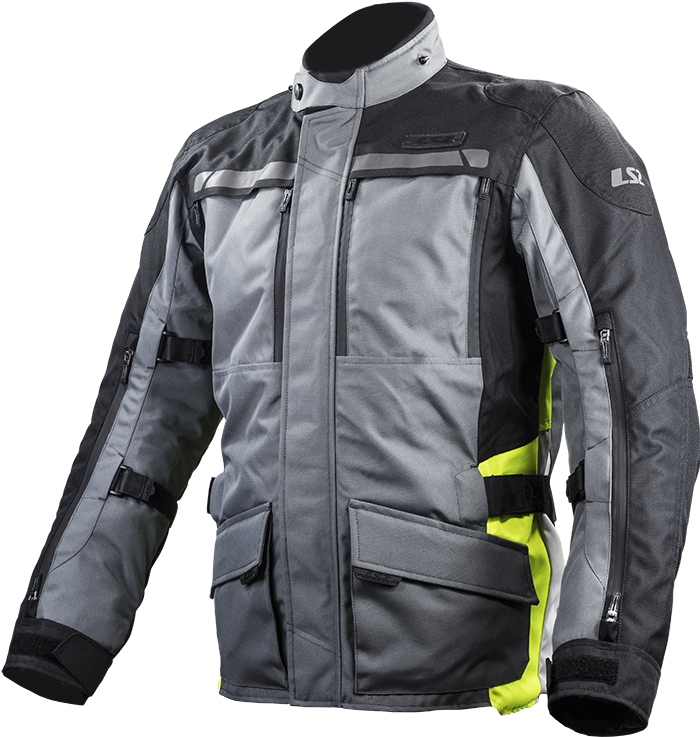 LS2 LANCE MAN JACKET GREY BLACK YELLOW