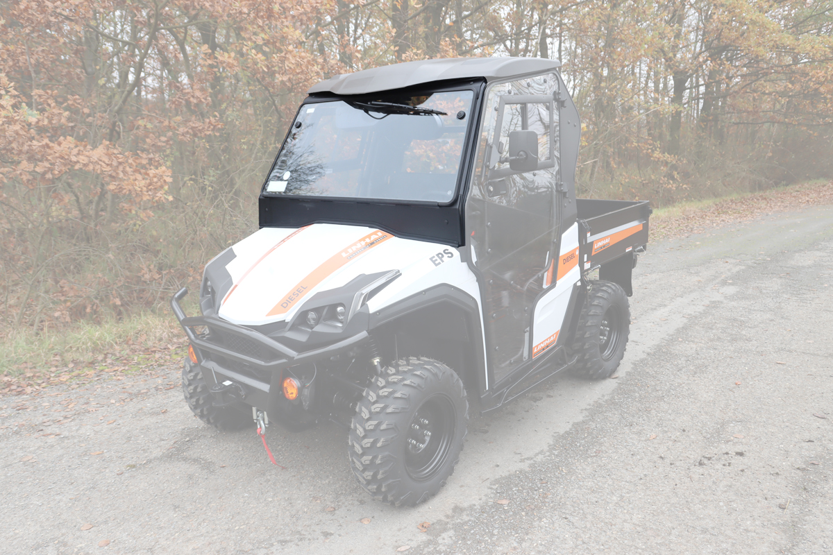 Přední panel (okno, stěrač, ostřikovač) pro kabinu UTV LINHAI 1100 DIESEL