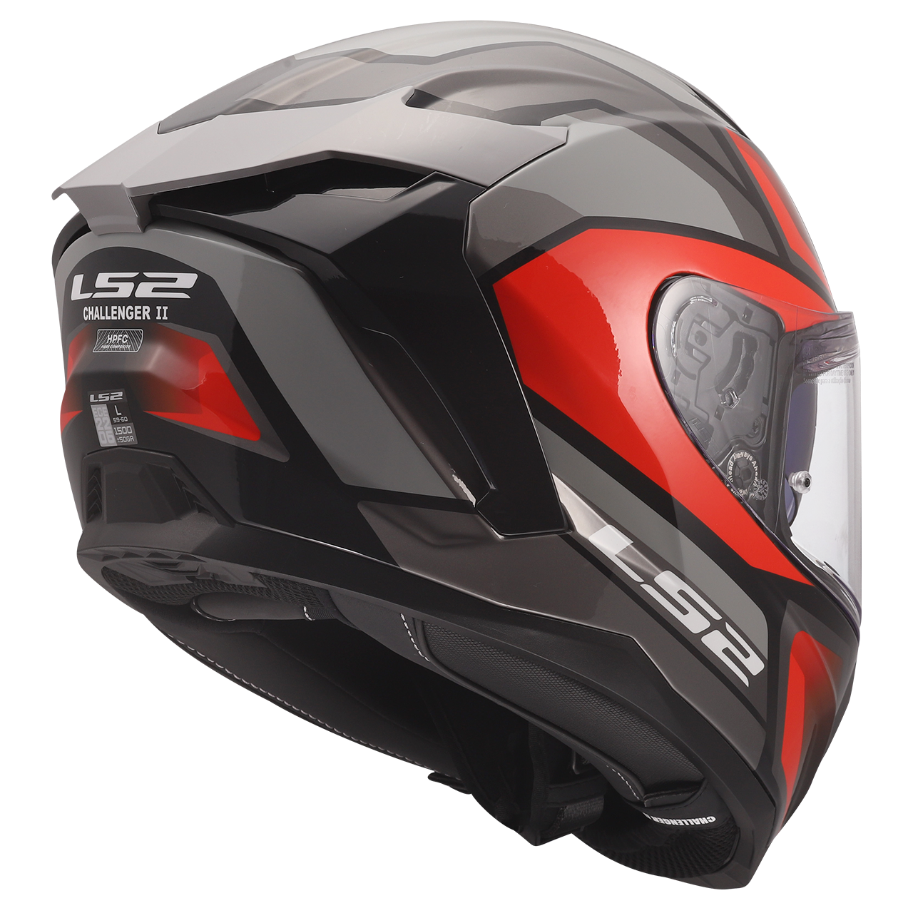 LS2 FF817 CHALLENGER II VIPER GREY RED