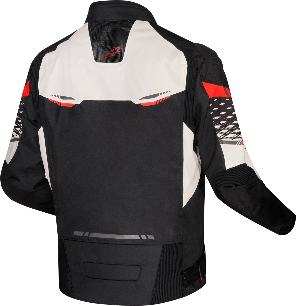 LS2 APEX MAN JACKET BLACK WHITE RED