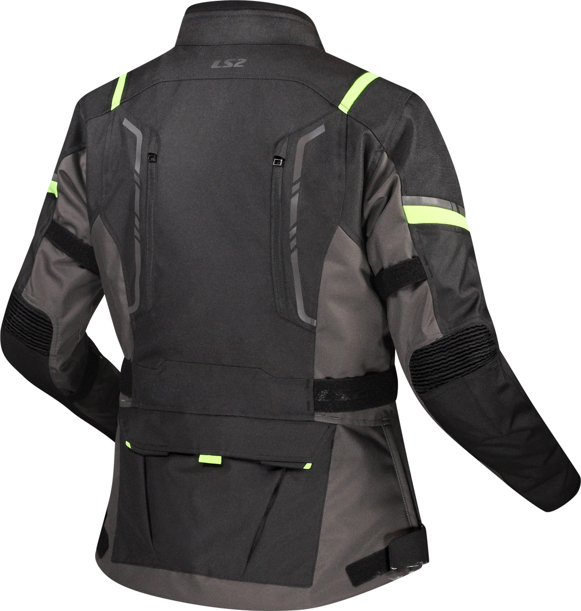 LS2 NARVIK LADY JACKET GREY BLACK H-V YELLOW