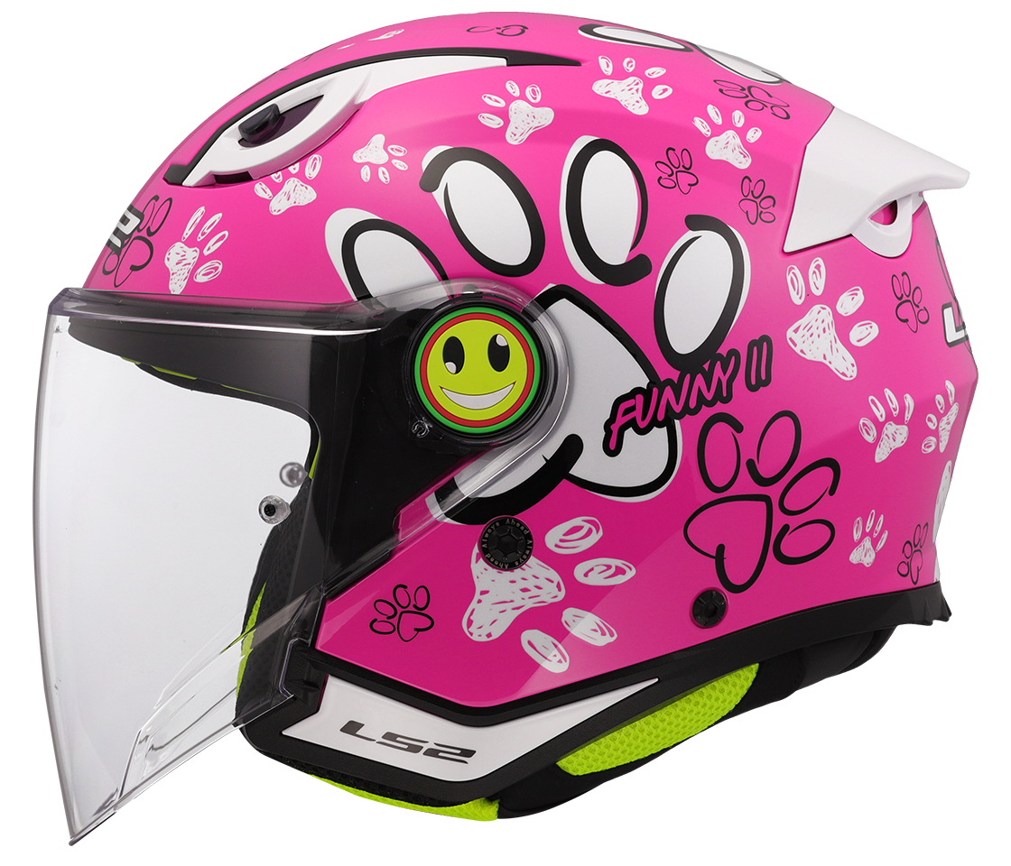 LS2 OF622 FUNNY II PAWS PINK
