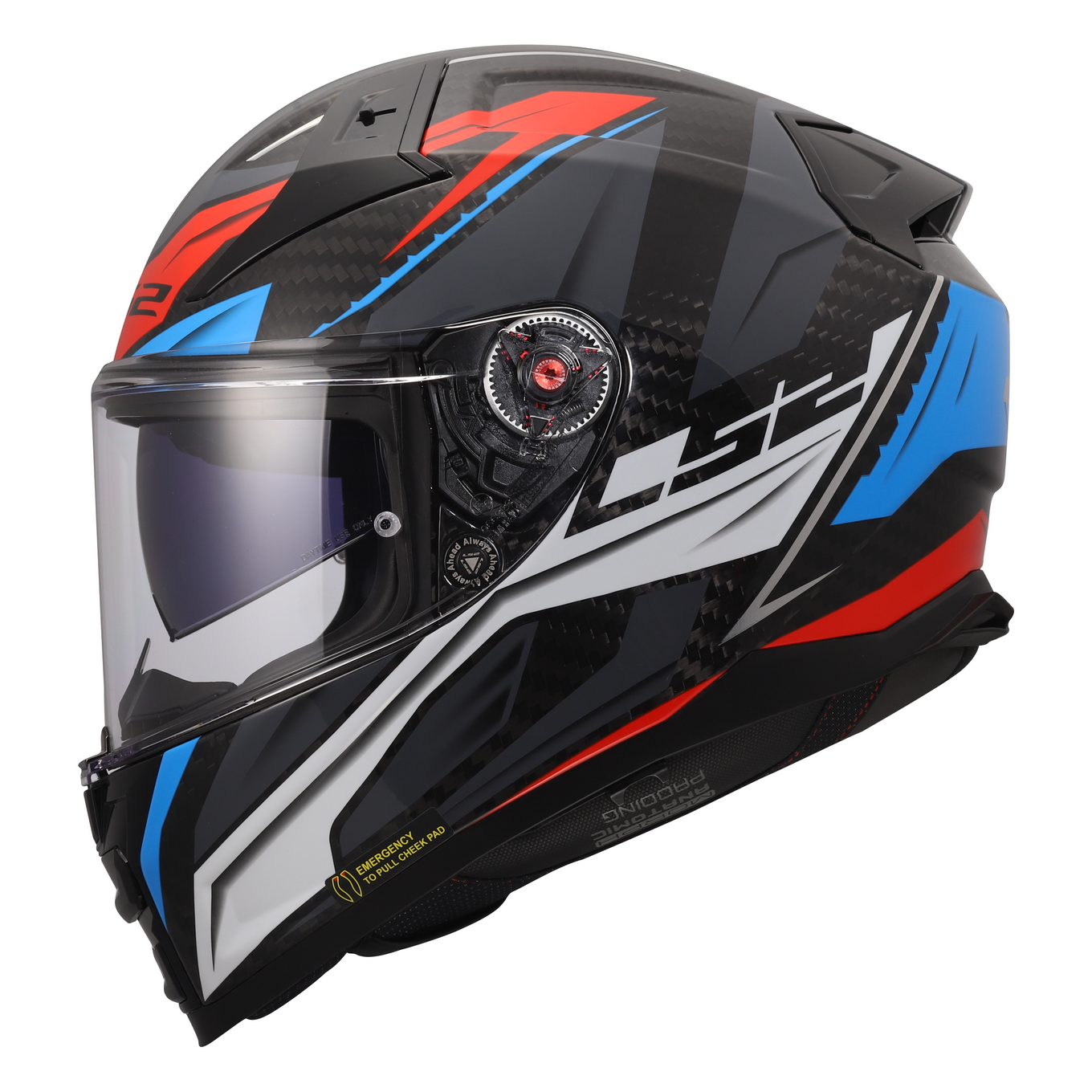 LS2 FF811 VECTOR II C SAVAGE WHITE BLUE RED-06 XXL