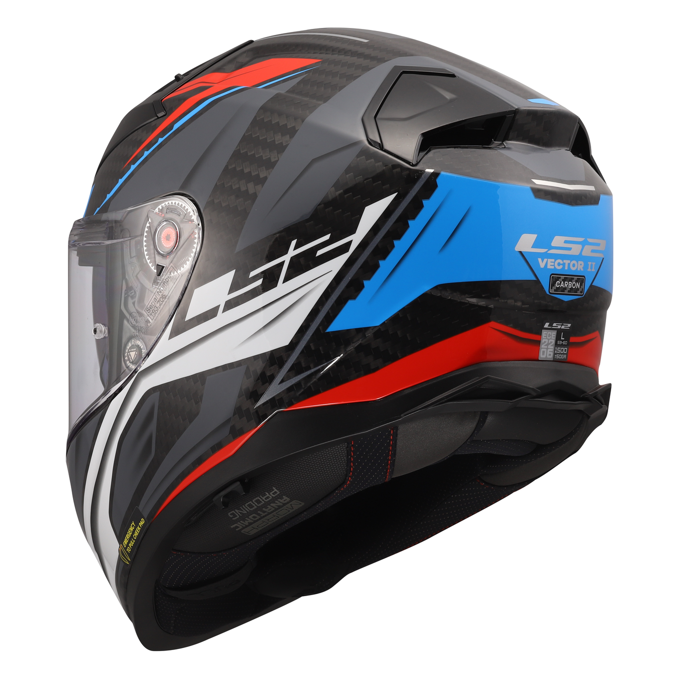 LS2 FF811 VECTOR II C SAVAGE WHITE BLUE RED-06 XXL