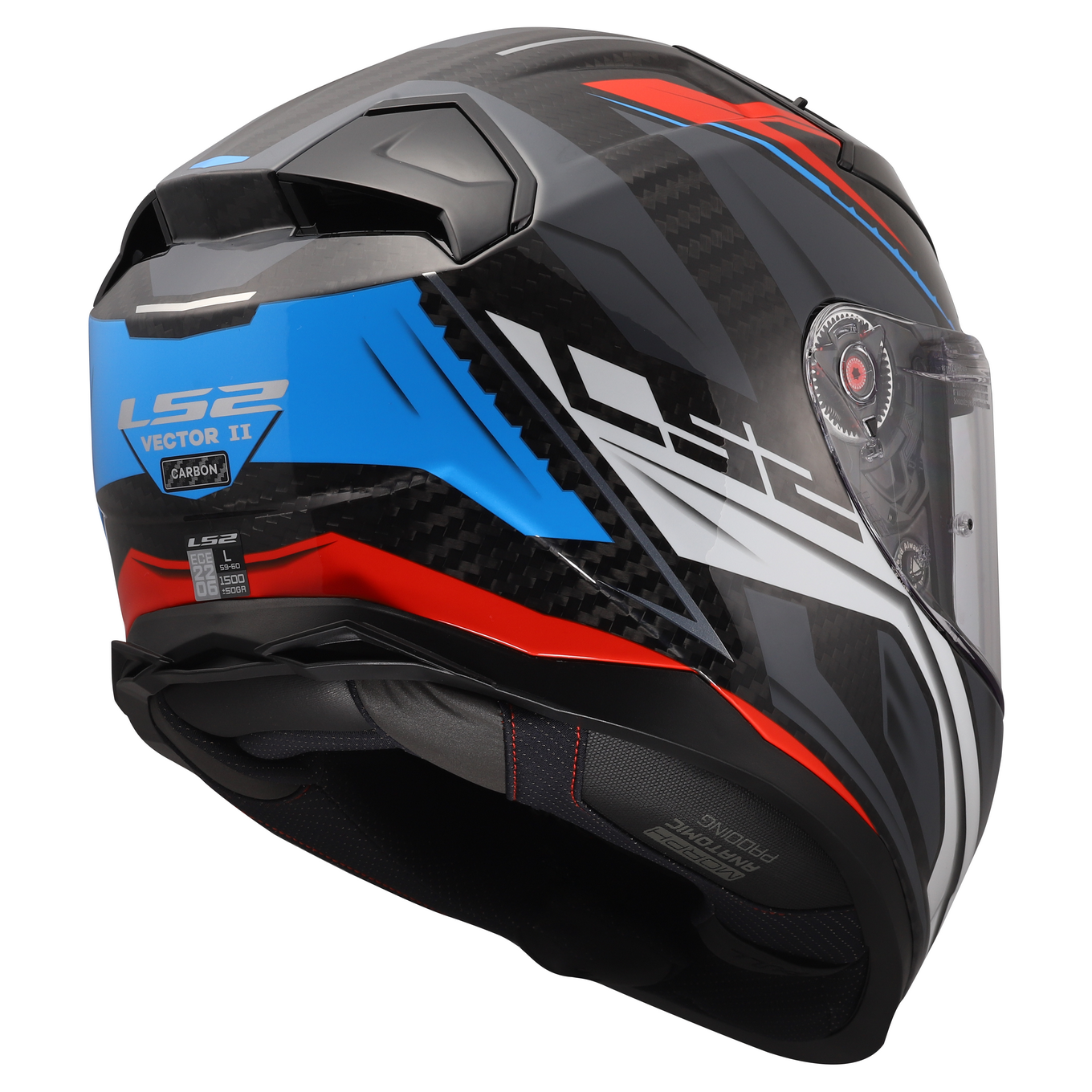 LS2 FF811 VECTOR II C SAVAGE WHITE BLUE RED-06 XXL
