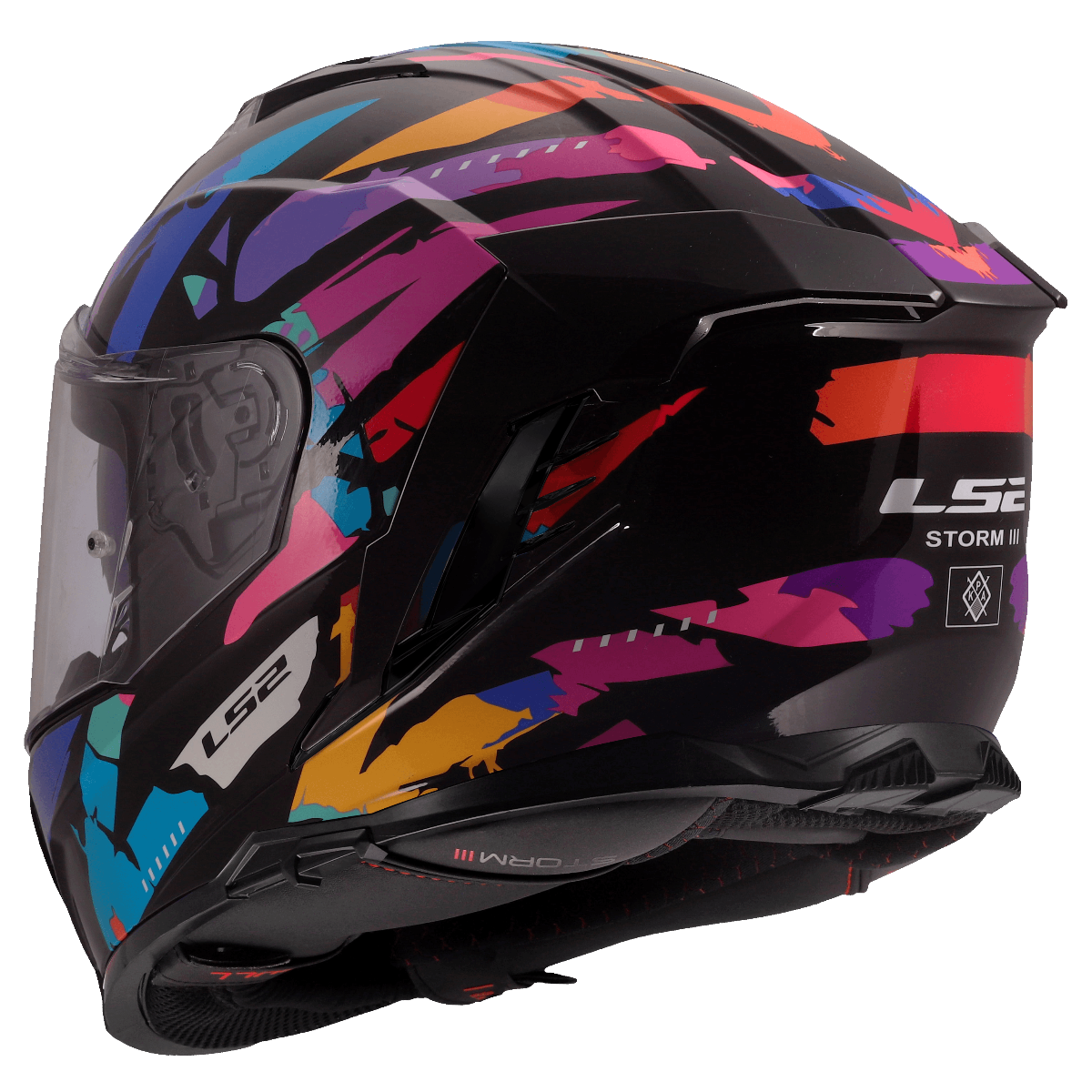 LS2 FF818 STORM III KAOS BLACK PURPLE BLUE