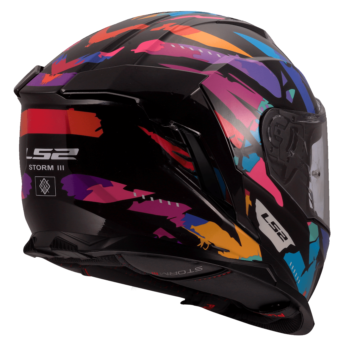 LS2 FF818 STORM III KAOS BLACK PURPLE BLUE