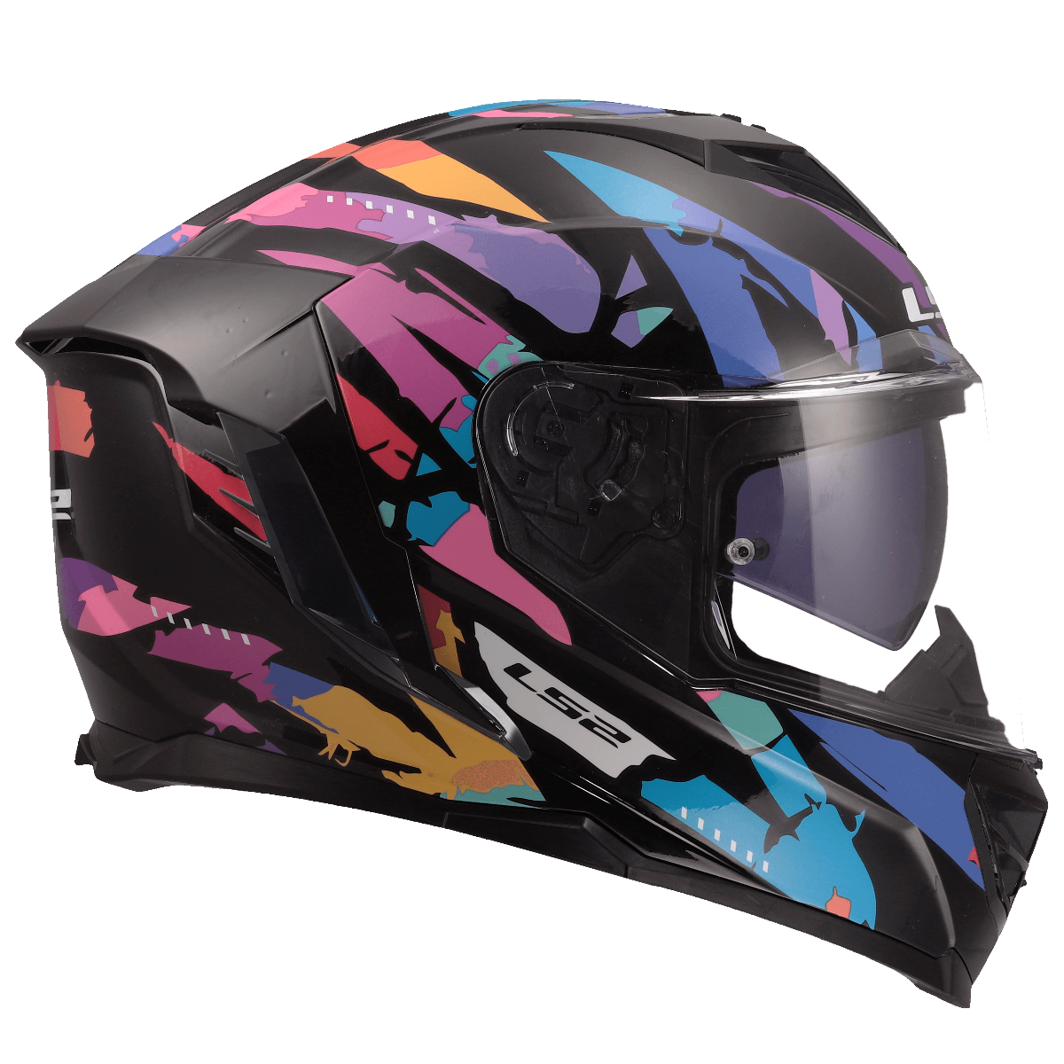 LS2 FF818 STORM III KAOS BLACK PURPLE BLUE