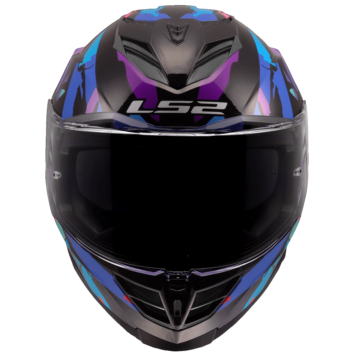 LS2 FF818 STORM III KAOS BLACK PURPLE BLUE