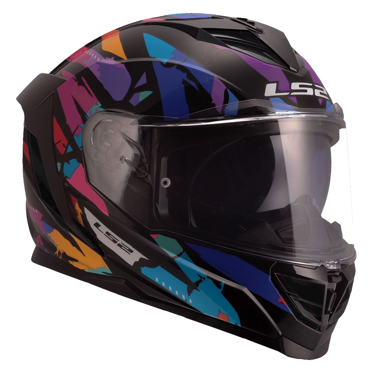 LS2 FF818 STORM III KAOS BLACK PURPLE BLUE